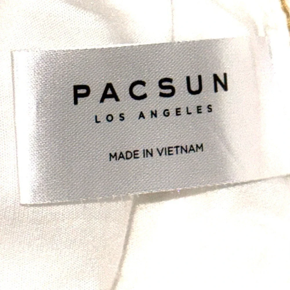 🩳☀️ PACSUN White‎ Heavily Distressed High Rise Boy Shorts Y2K Denim Sz 25